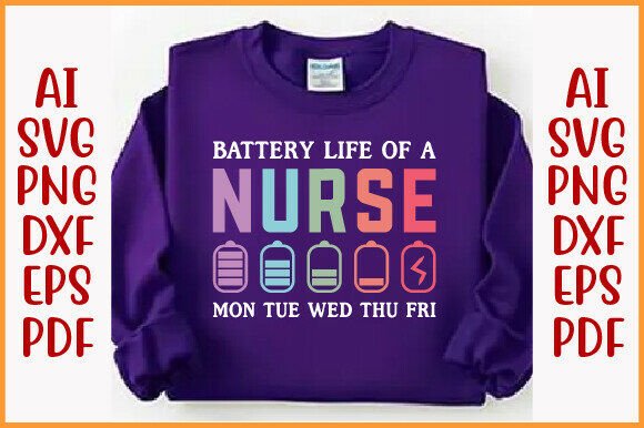 Battery Life of a Nurse SVG, Nurse PNG