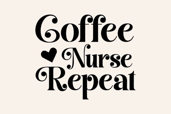 Coffee Nurse Repeat SVG PNG T-shirt