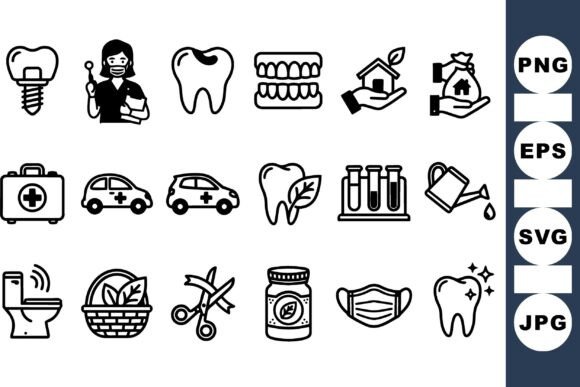 Dental Health Vector Icon Set