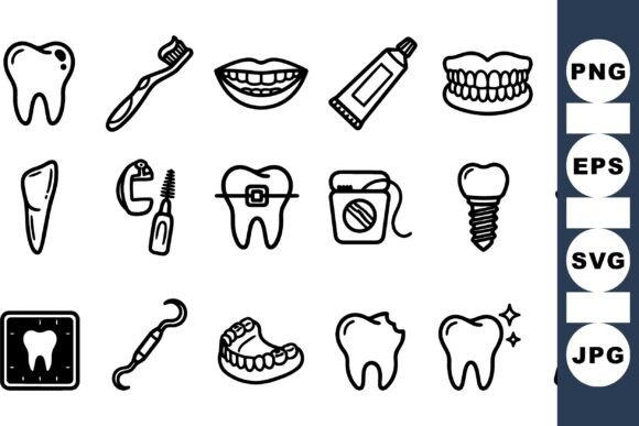 Dental Tools and Teeth Icons