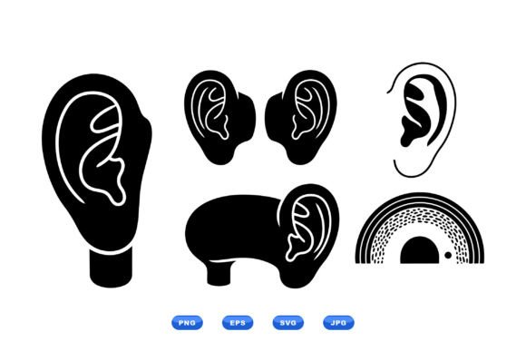 Ear Illustration Clipart Set