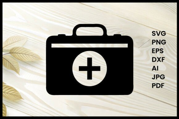 First Aid Kit Being Used Silhouette
