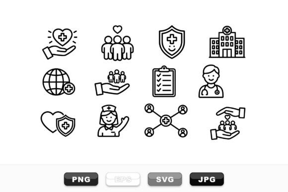 Health Care Icon Vector Set