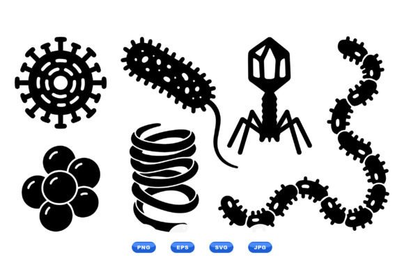 Microbe Icon Clipart Pack