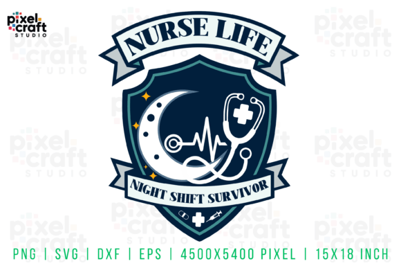 Night Shift Nurse SVG Medical Design