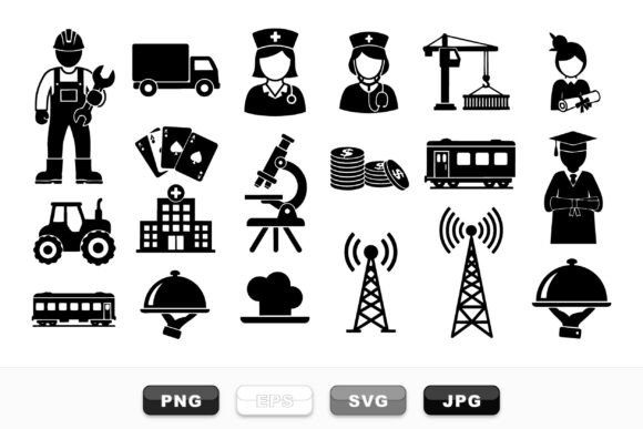 Professional Occupation Icon Set