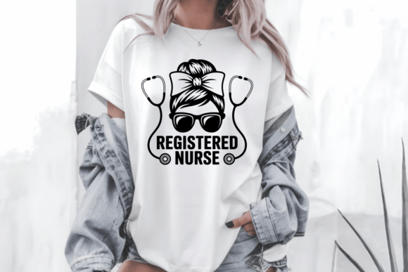 Registered Nurse SVG Typography PNG
