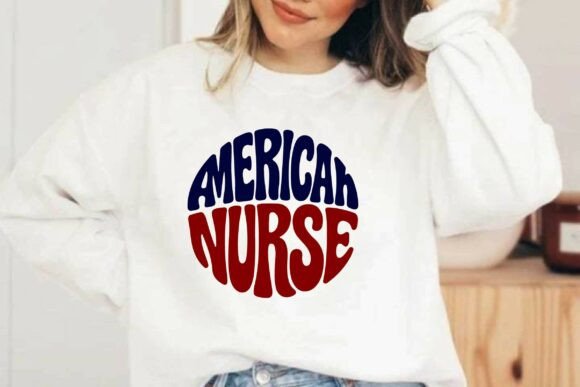 Retro American Nurse SVG PNG T-shirt