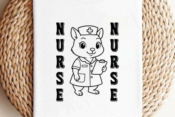 Squirrel Nurse SVG T-shirt Design Vector